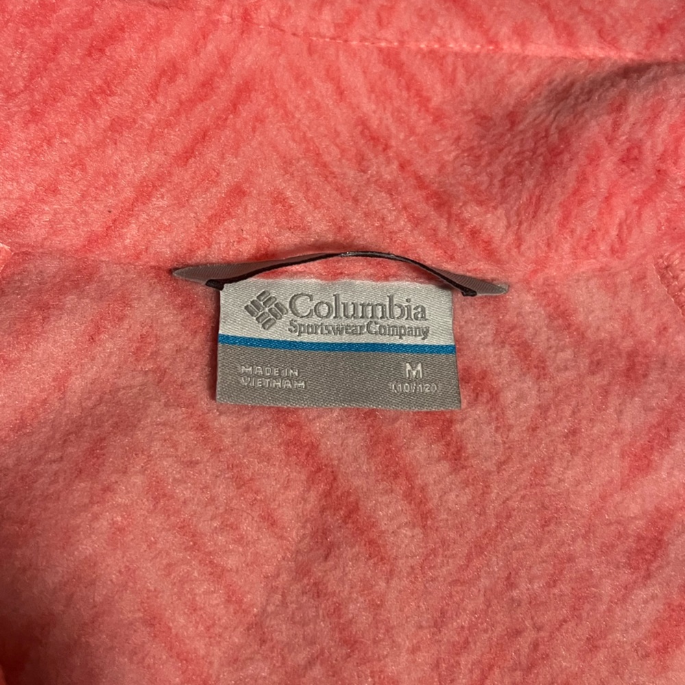 Columbia Coral Chevron Fleece Jacket Girls Medium - Picture 4 of 13